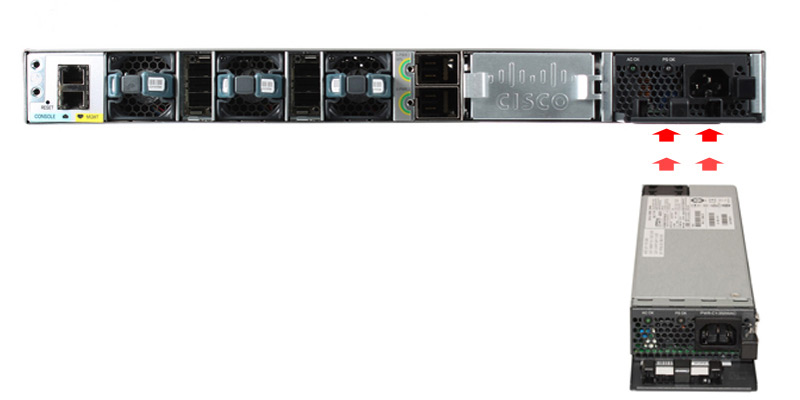 PWR-C1-350WAC installed in switch