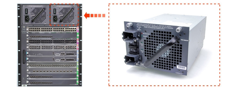 PWR-C45-4500ACV installed in the switch
